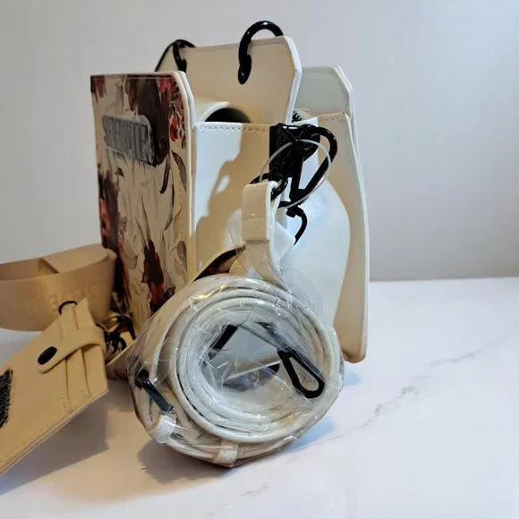 Steve Madden Bevelyn Floral White/Multi Satchel DT625665 NWT - Picture 6 of 11